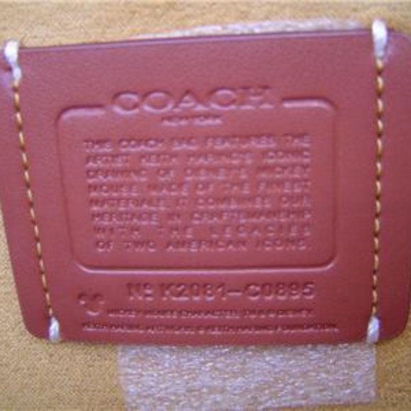 NEW AUTHENTIC COACH MICKEY MOUSE HIGHLINE TOTE #C0895 - Picture 9 of 10